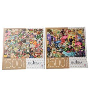 Big Ben 1000 Piece Colorful Puzzles Garden Collage Vintage Seed Packet Collage